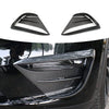 Front Fog Light Trim Cover for Tesla Model Y 2020-2022 Accessories, Fog Lamp Frame Blade Trim,Eyebrow Cover Trim Frame Exterior Decoration, Car Exterior Accessory (Matte carbon fiber)