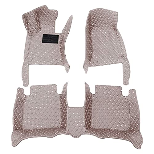 Car Floor Mats for Jaguar I-PACE 2018 Floor Liners Auto Carpets Luxury Leather Waterproof All Weather Protection Full Coverage Full Set (Gray)