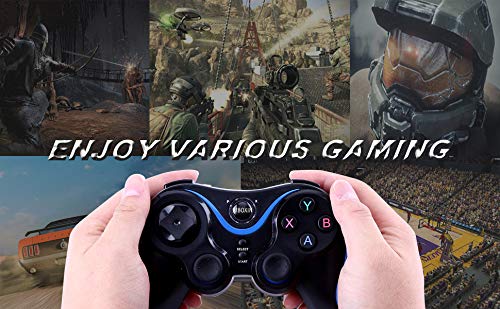 PC Controller Wireless Controller 2.4G Remote Game Console PS3 Controller Tesla Model 3 Screen Controller PC Video Gamepad Joystick with Dual-Vibration for PC(WIN7/8/10/XP) PS3 and Android