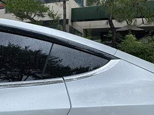 Side Window Vent Visor 4 Piece Set for Tesla Model 3 2017~2021/Safe RAIN Out-Channel Guard Deflector (Black)