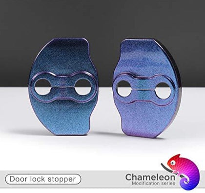 Starry Sky Chameleon Series ABS Door Lock Stopper Protection Cap for 2017-2022 Tesla Model 3 & Y
