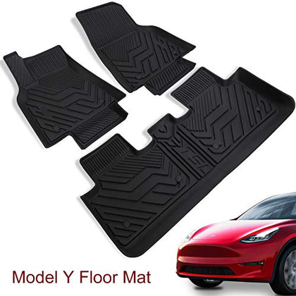 3D All-Weather Anti-Slip Waterproof Floor Liner Mats for 2021-2022 Tesla Model Y