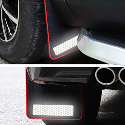 Car Mud Flaps Fit for Jaguar I-pace, PVC Soft Material Mud Guards with Splash, Scratch and Abrasion Resistance,4 Pcs （Silver Reflective Strip）
