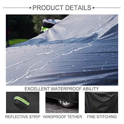 Car Cover Compatible with Jaguar XE XF XJ S-Type I-PACE F-PACE F-Type XK XLE XFL E-PACE Waterproof Breathable Sun Protection Rain Car Cover (Color : Logo, Size : I-PACE)
