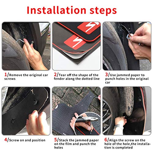 Car Mud Flaps Fit for Jaguar I-pace, PVC Soft Material Mud Guards with Splash, Scratch and Abrasion Resistance,4 Pcs （Without Reflective Strip）