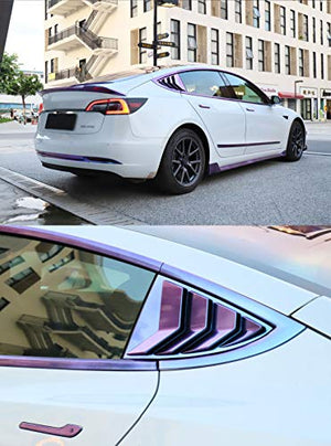 Starry Sky Chameleon Series Quarter Panel Window Louvers for 2017-2022 Tesla Model 3