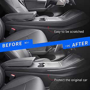 Central Console Side Trim for 2021 Tesla Model 3 & Y (Glossy Carbon Fiber)