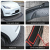 3 Piece Front Bumper ABS Lip Splitter for 2020-2022 Tesla Model Y (Matte Carbon Fiber )