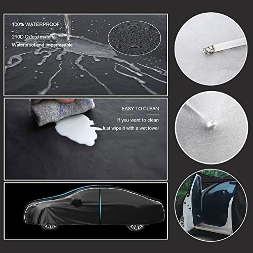 Car Cover Compatible with Volkswagen VW lD.3 ID.4 T-Cross T-ROC UP! All-Weather Protection Outdoor Car Cover Waterproof Windproof dust-Proof Anti-Snow (Color : Silver, Size : ID.4)