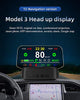 4.2 Inch TFT LCD Digital Smart Gauge Heads Up Display with Speed, Clock, Gear, Battery Power, Mileage and Other Raw Data for Tesla Model 3 & Y