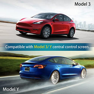 Center Screen Hidden Storage Tray/Organizer for Tesla Model 3 & Y (Wine Red)