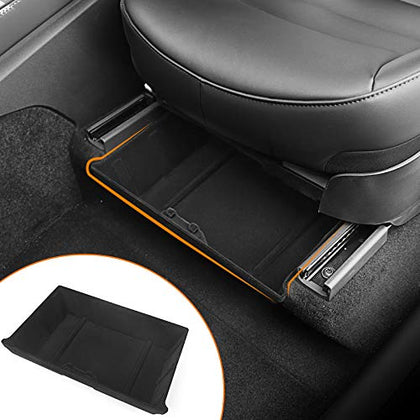 Front Under Seat Storage Organizer Tray for Tesla Model Y