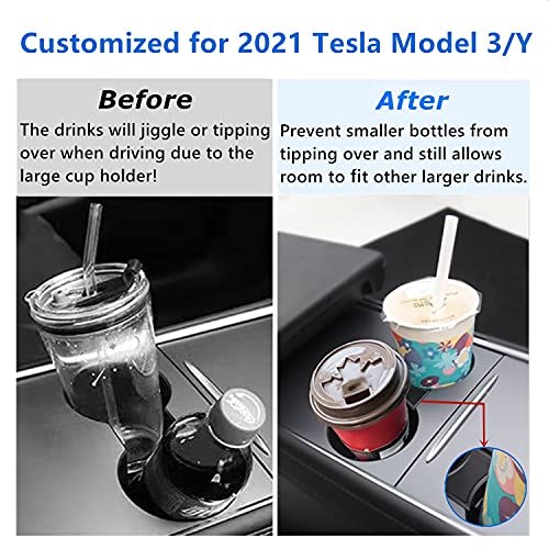 2021-2022+ Tesla Model 3 & Model Y Cupholder Divider (Matte Black)