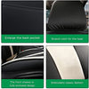 Front Seat Covers with Headrest Backrest Cushions for Chevy Chevrolet Bolt EV EUV Car Seat Cover Luxury PU Leather Comfortable Stylish Black×Green