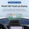 5 inches HUD, 3D Reflection Gauge Head Up Display Compatible with Tesla Model 3 Model Y (After 2019), Speed Warning, Speedometer，Battery Display and GPS etc (Upgraded on July)