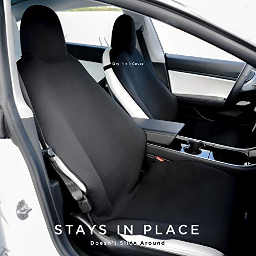Waterproof Front Seat Cover for Tesla Model Y - Black