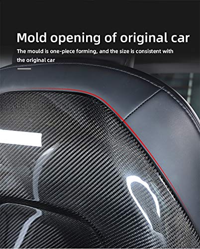 Tesla Model 3 Model Y 2017-2022 True Carbon Fiber Replace The Original car seat Back Cover（Matte）