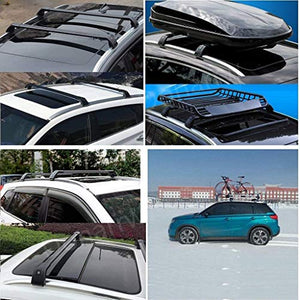 Black roof Cargo Rack for Audi e-tron 2019-2021 2022 Roof Rack Cross Bars Rail Luggage Carrier Lockable 2