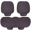 Car Interior Seat Cushion Cover for Jaguar E-PACE F-PACE I-PACE XE XF XFR XJ6 X-Type S-Type PU Leather Diamond Mats 3 Pack (Black)