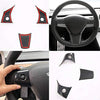 Tesla Model 3 & Model Y Steering Wheel Covers - Glossy Carbon Fiber Pattern