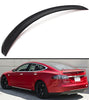 Real Matte Dry Carbon Fiber Sport Trunk Lid Spoiler Wing for 2012-2021 Tesla Model S 75D P85 P90D P100D Long Range