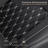 Elegant Pu Leather with Quilted Design Full Set Custom Fit Seat Covers for Tesla Model 3(Black)