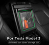 Hidden Transparent Armrest Storage Box for Tesla Model 3