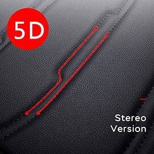 Car Seat Cover Fit for Audi Q2 Q3 Q5 Q7 TT R8 RS e-tron Faux Leather Front Rear 5-seat Covers Non-Slip Waterproof Deluxe Edition (Balck-Red)