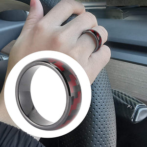 Red Carbon Fiber Smart Ring for Tesla Model S, 3, X, & Y