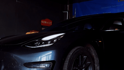 ABS Carbon Fiber Side View Mirror Housing with Built in LED Turn Signal Indicator Light for Tesla Model 3