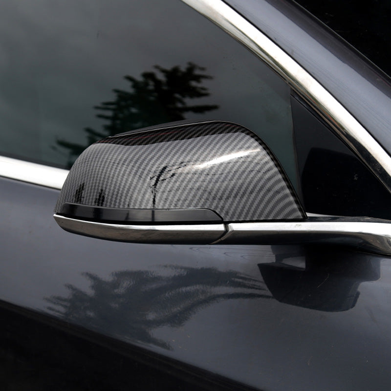 ABS Carbon Fiber Side View Mirror Housing with Built in LED Turn Signal Indicator Light for Tesla Model 3