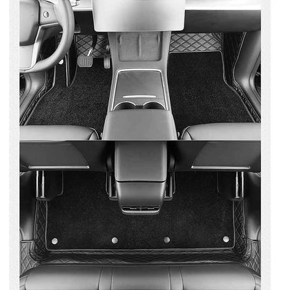 Tesla Model Y Floor Mats All-Weather 2020 2021 Model Y All-Protection Waterproof Interior Liners. (Black)
