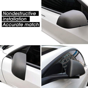 Tesla Model 3 Real Carbon Fiber Side Mirror Covers