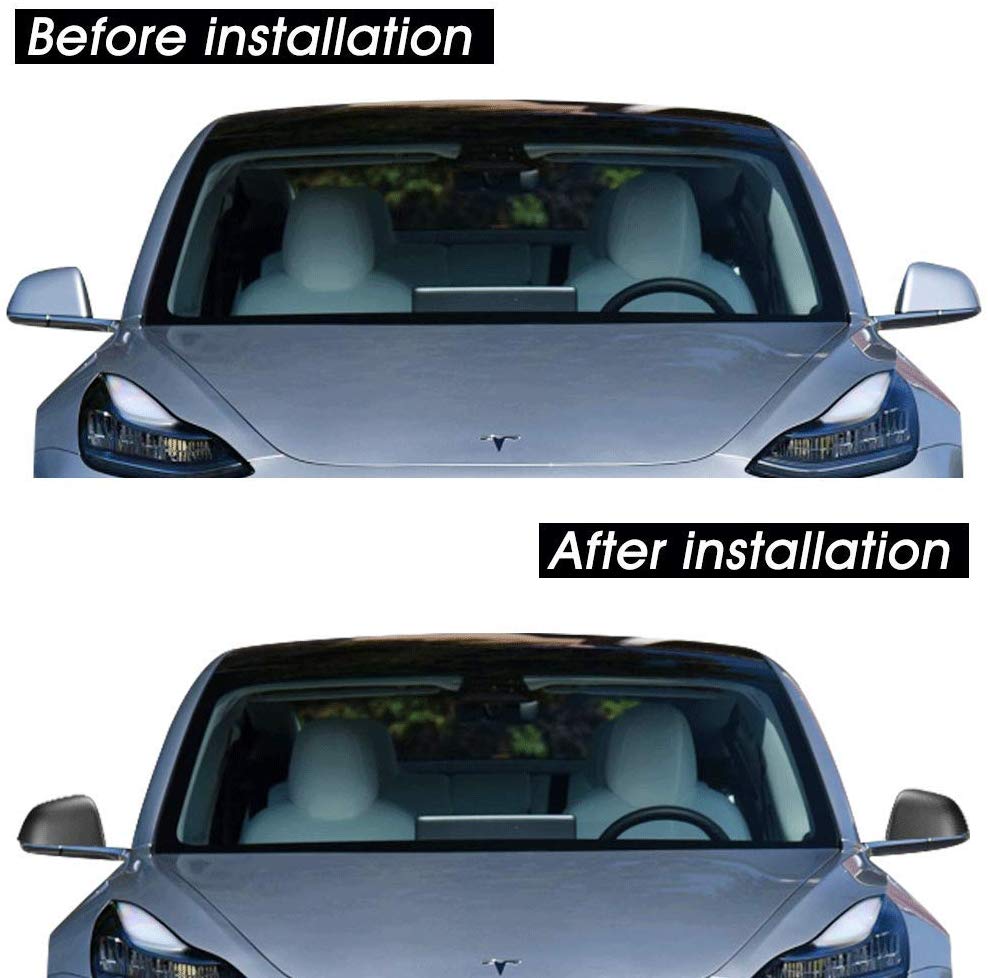 Tesla Model 3 Real Carbon Fiber Side Mirror Covers