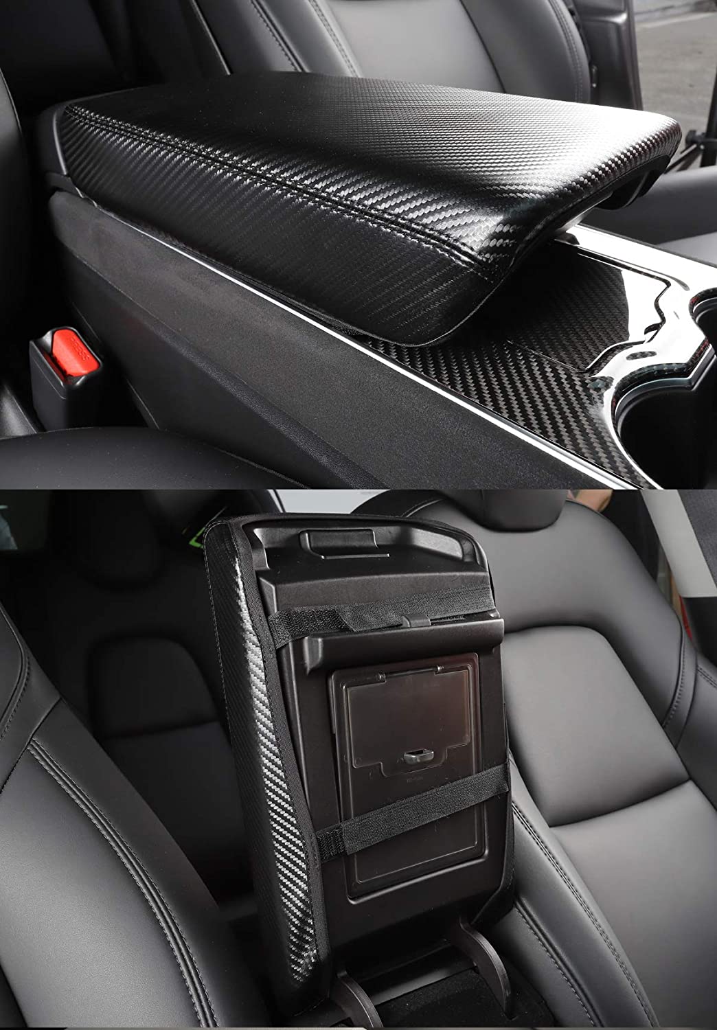 Tesla Model 3 & Y Leather Center Console Armrest Cover