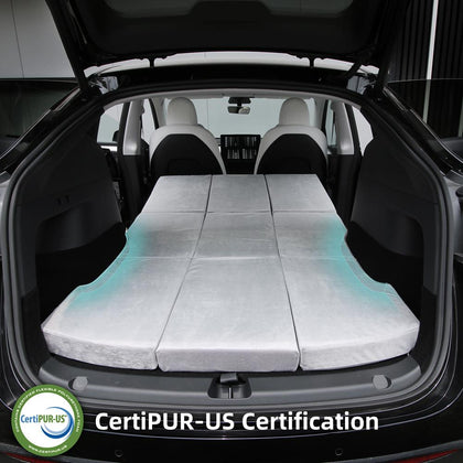 CertiPUR Certified Portable & Foldable Memory Foam Camping Mattress with Storage Bag for Tesla Model Y