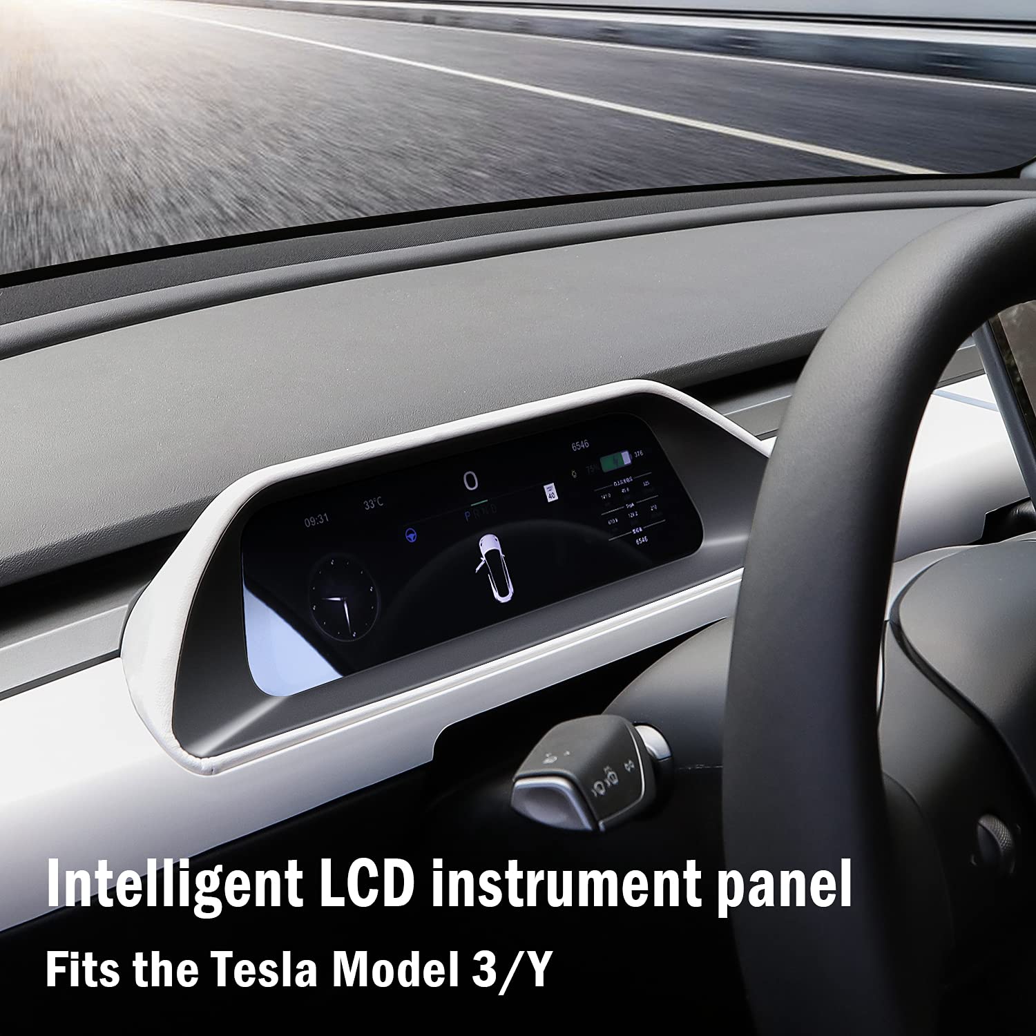 Car LCD Dashboard CarPlay Android Auto Multimedia Display for Tesla Model 3/ Y