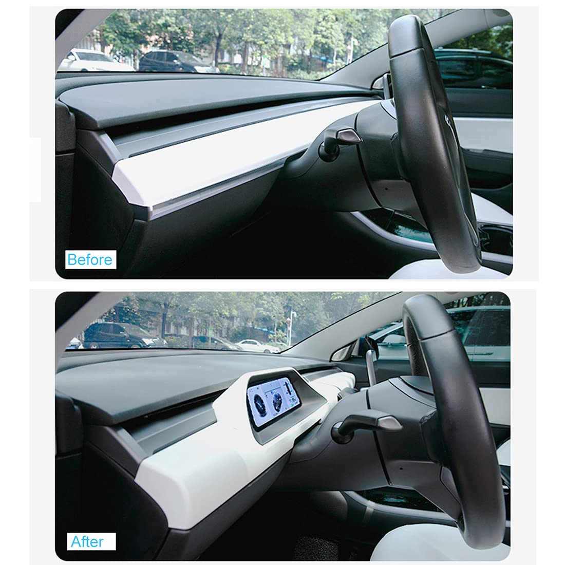 Integrated Dashboard Instrument Cluster LCD Display for Tesla