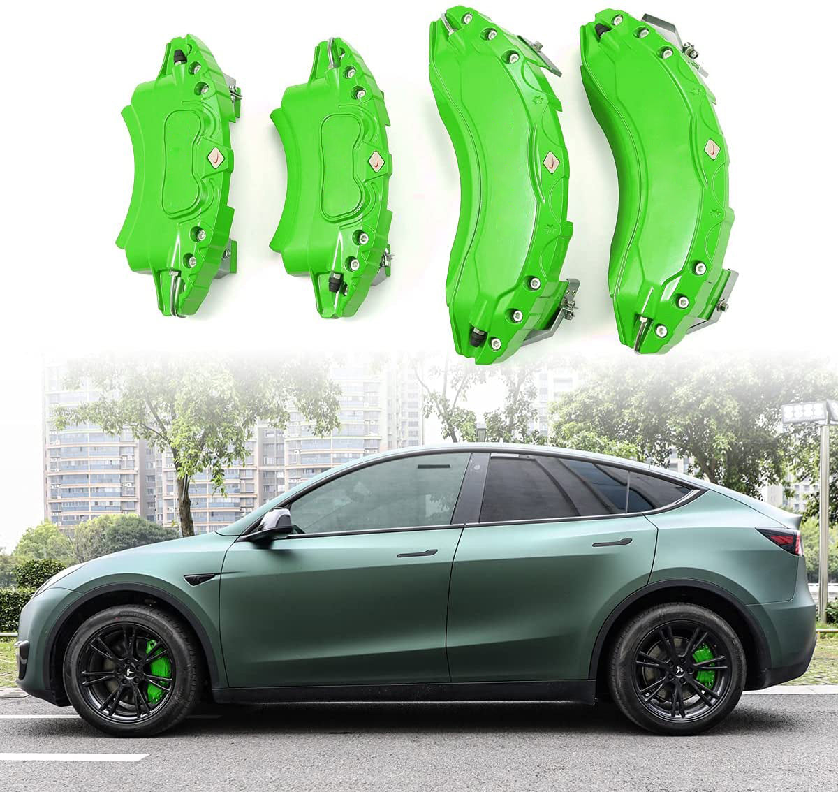 Tesla Model Y Fluorescent Green Brake Caliper Covers