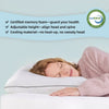 Shredded Memory Foam, Hypoallergenic, Adjustable with Cooling Washable Cover CertiPUR-US Certified- Camping Pillow