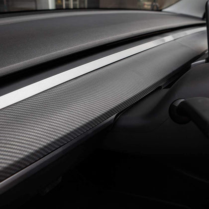 Tesla Model 3 & Y Matte Carbon Fiber Dashboard Cap