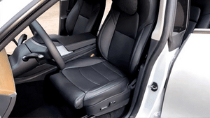 Tesla Model Y Leather Seat Extender Cushion Pad for Front and Rear Seats (Black)