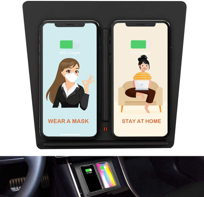 Tesla Model 3 Dual Qi Wireless Phone Charging Pad