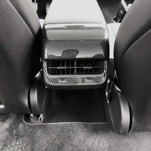 Tesla Model 3 & Y Carbon Fiber Style Rear Air Vent Cover Trim
