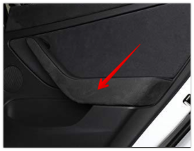 Gray Alcantara Suede Inner Door Handle Side Wrap for 2021 Tesla Model 3 (4 Piece Set)