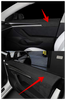 Alcantara Grey Suede Top Door Window Position Wrap/Sticker for 2021 Tesla Model 3 (4 Piece Set)