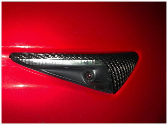 Carbon Fiber Side Markers Turn Signal Overlays for Tesla Model 3, S, and X