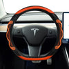 Microfiber Leather + Silica Gel Steering Wheel Cover for 2017-2020 Tesla Model 3