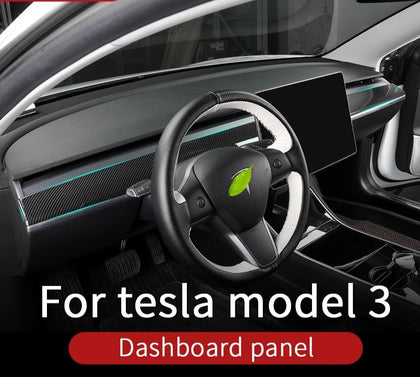 Real Carbon Fiber Dashboard Cap for 2017-2022 Tesla Model 3 & Y