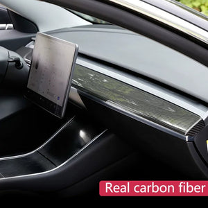 Real Carbon Fiber Dashboard Cap for 2017-2022 Tesla Model 3 & Y